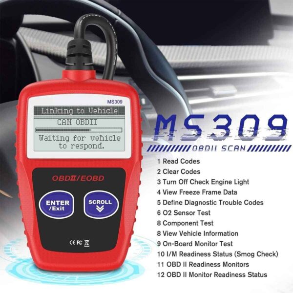 Automotive OBDII OBD2 Scanner Car Check Engine Fault Code Reader Diagnostic Tool - Image 2