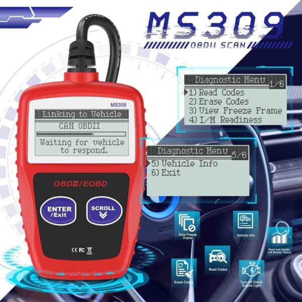 Automotive OBDII OBD2 Scanner Car Check Engine Fault Code Reader Diagnostic Tool - Image 3