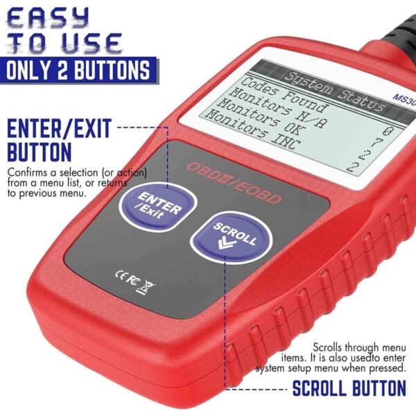 Automotive OBDII OBD2 Scanner Car Check Engine Fault Code Reader Diagnostic Tool - Image 6