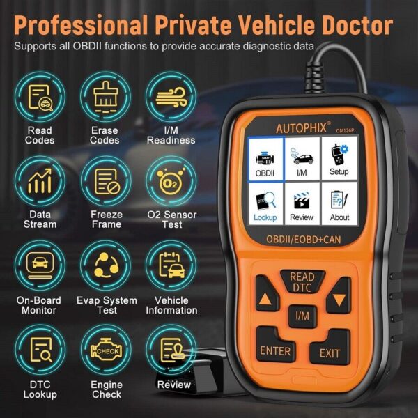 Autophix OBD2 Scanner OM126P Check Engine Code Reader Car Diagnostic Tool - Image 4