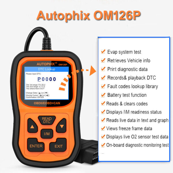 Autophix OBD2 Scanner OM126P Check Engine Code Reader Car Diagnostic Tool - Image 5