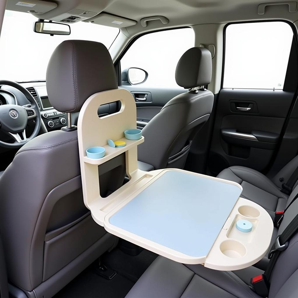 Backseat Car Table with Cup Holders