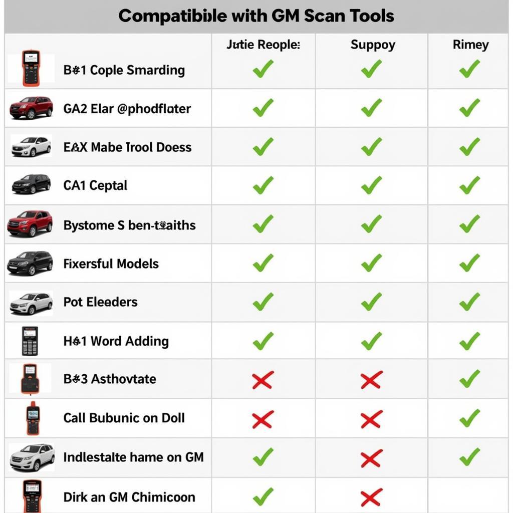 Best Cheap GM Scan Tool Compatibility Chart