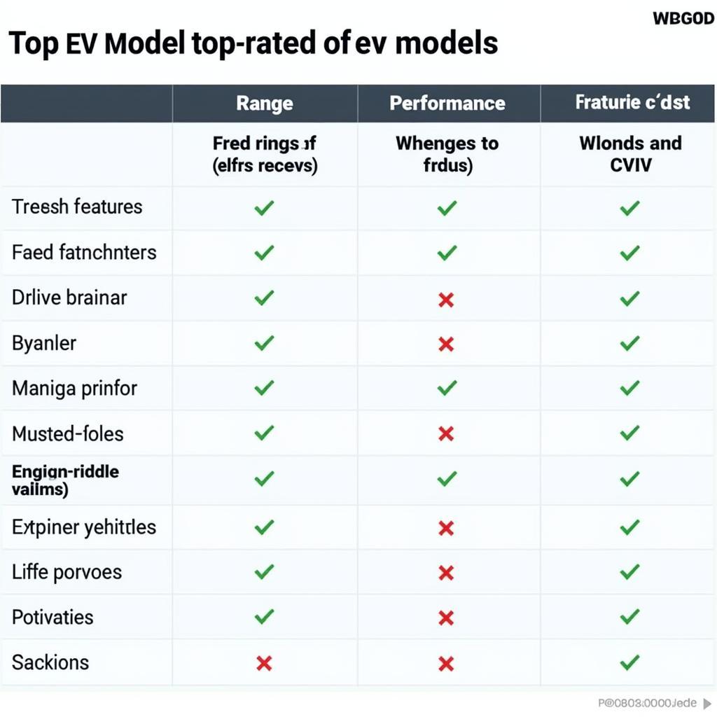 Best EV Cars Comparison Table