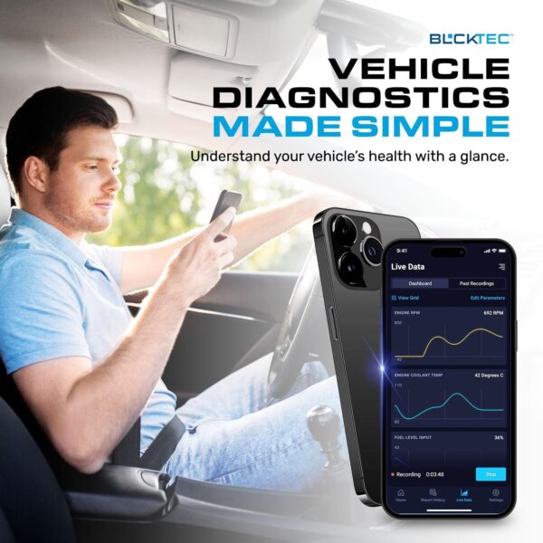 BLCKTEC 410 Bluetooth OBD2 Scanner Diagnostic Tool - Car for All Cars OBD - Image 2