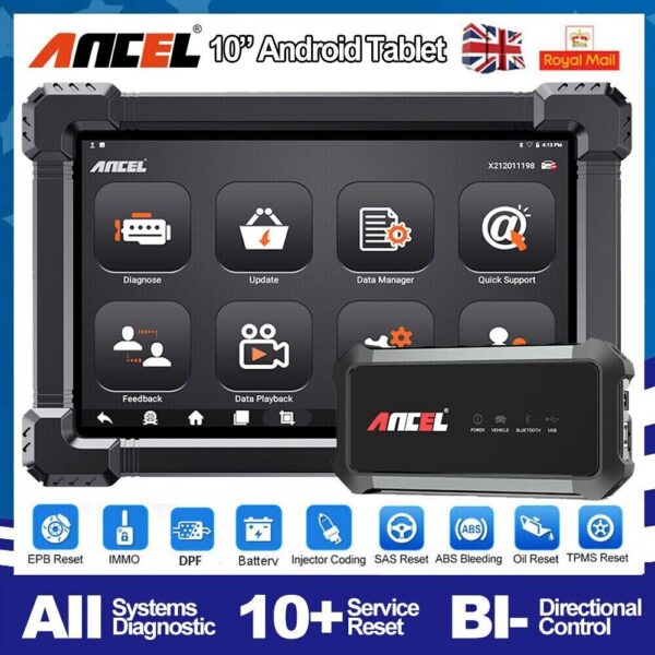 BMW OBD2 Multi-Function Car Diagnostic Scanner Fault Reset Tablet Tool Ancel X7