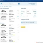 Booking.com Car Rental Interface