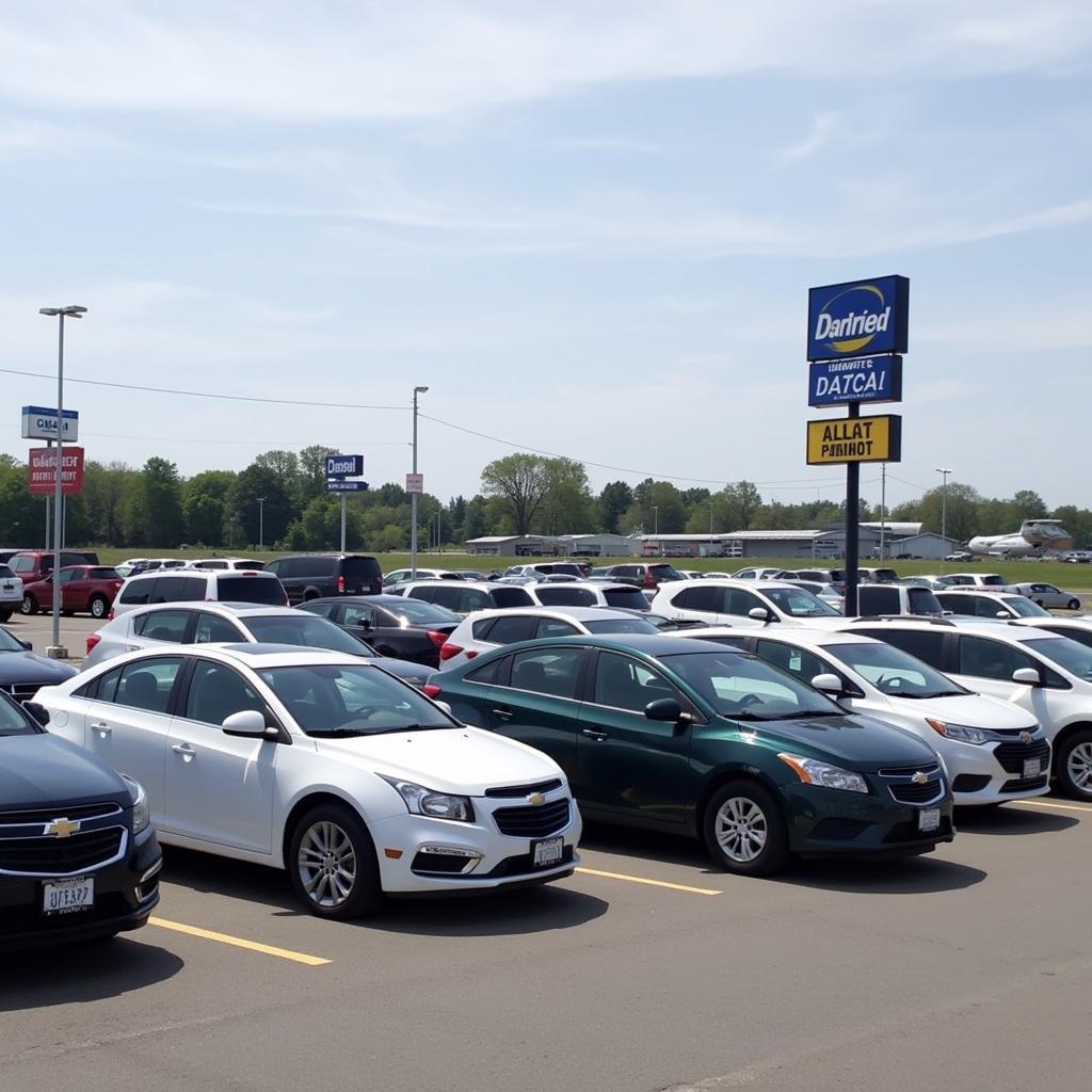 BUF Car Rental Options - Various cars available for rent at the Buffalo Airport