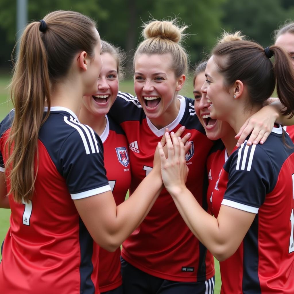 Caitlin Clark Celebrating with Teammates After a Successful Play