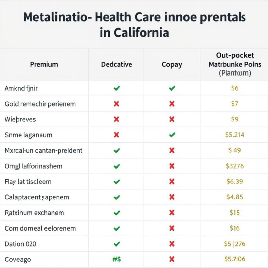 California Health Insurance Plans Comparison