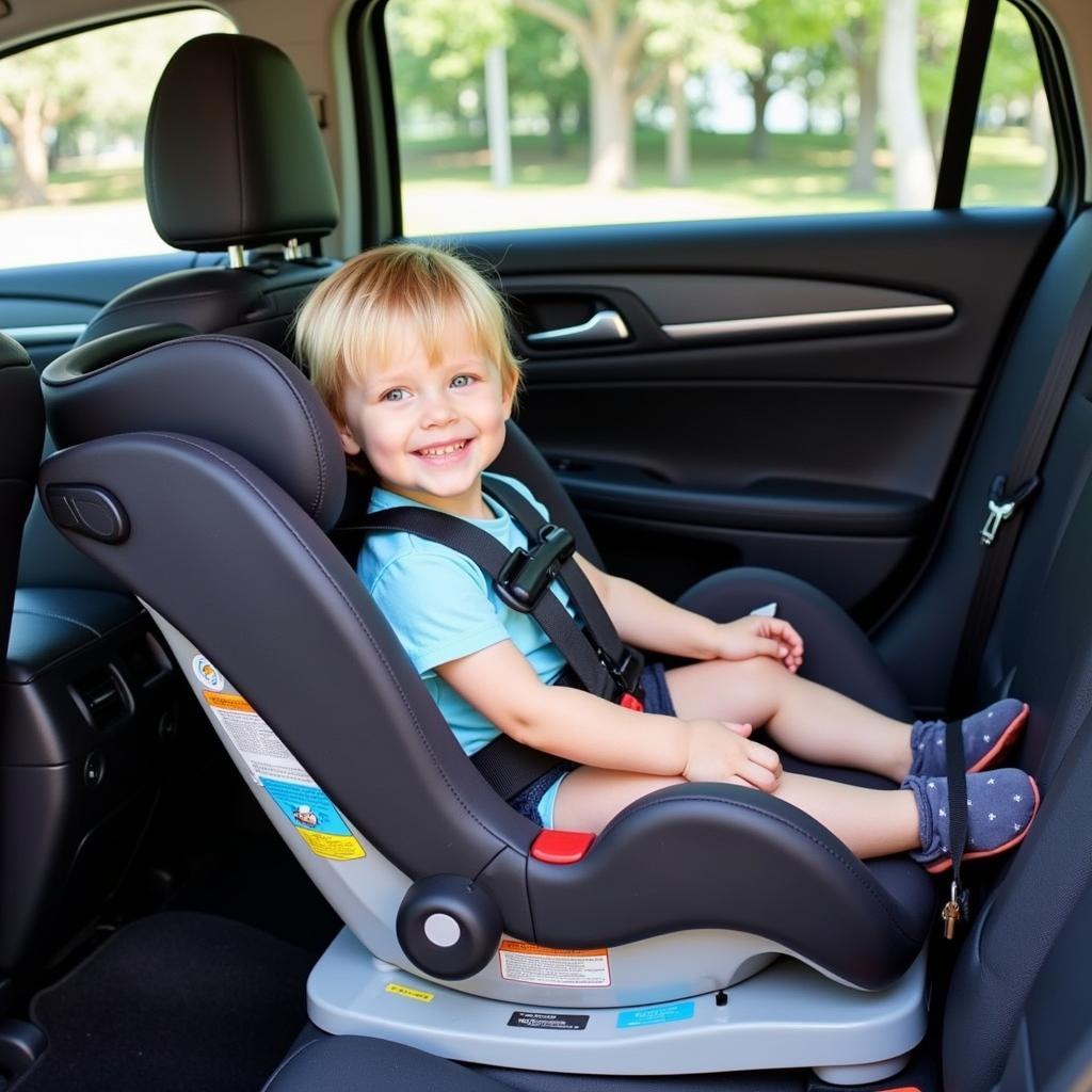 California Rear-Facing Car Seat Law Illustration