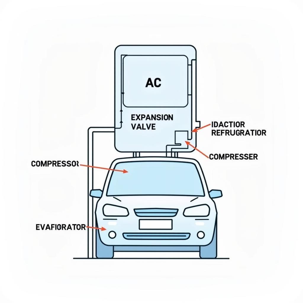 Car AC System Components Diagram