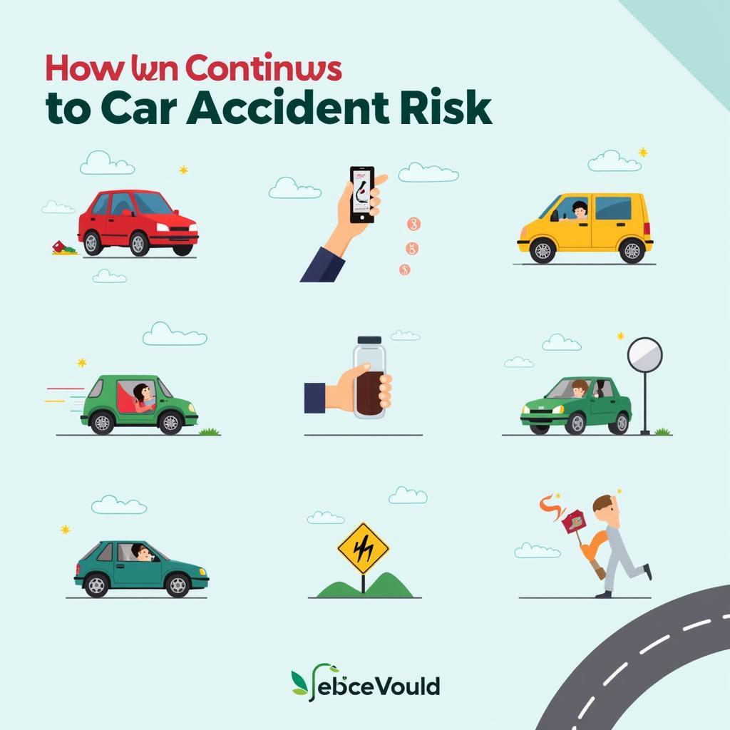 Car Accident Risk Factors Illustration