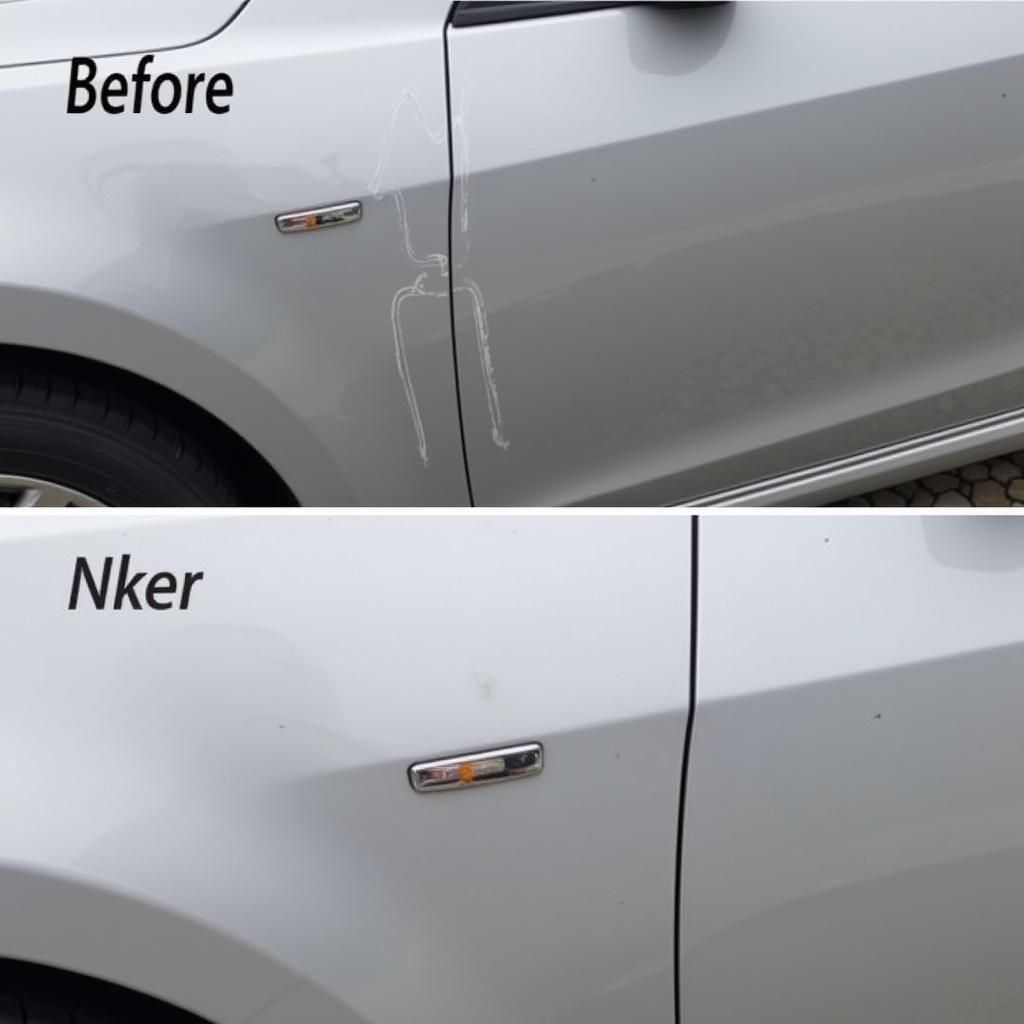 Car After Scratch Repair