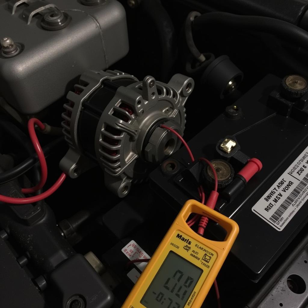 Car Alternator and Battery Connection