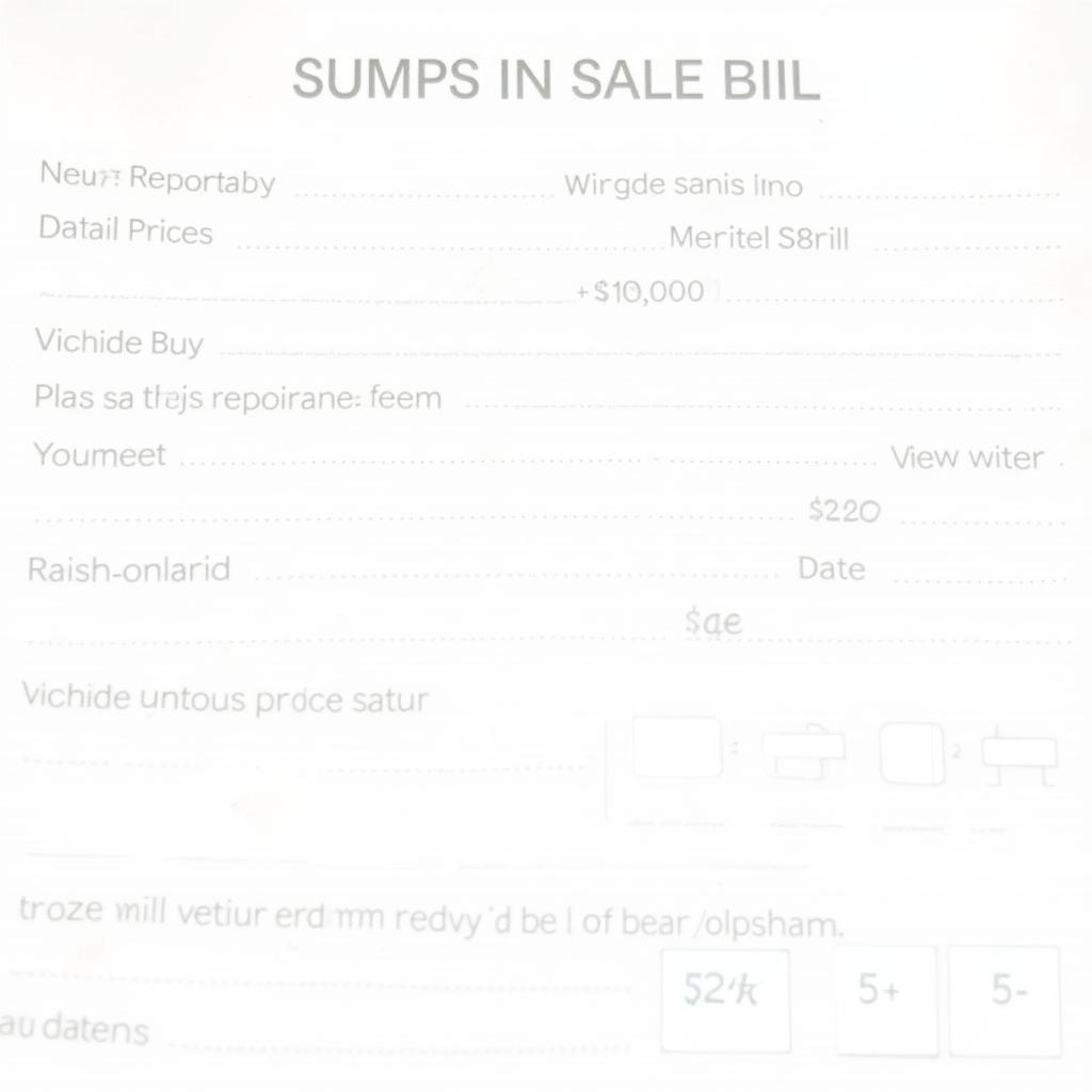 Example of a Car Bill of Sale Printable