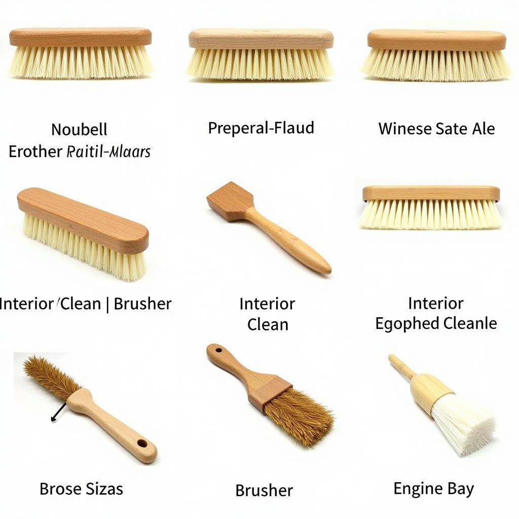 Variety of Car Detail Brushes