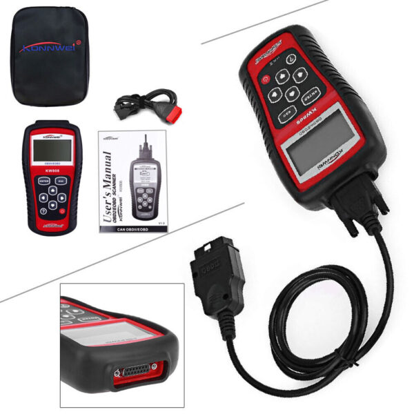 Car Diagnostic Scanner Code Reader Tester KW808 MS509 OBD2 OBDII EOBD Kit- - Image 3