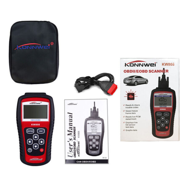 Car Diagnostic Scanner Code Reader Tester KW808 MS509 OBD2 OBDII EOBD Kit- - Image 4