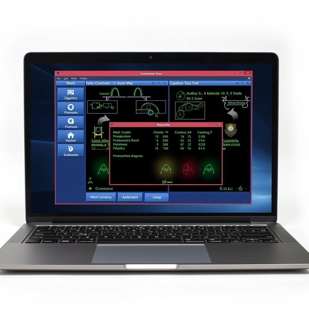 Car Diagnostic Software on Laptop