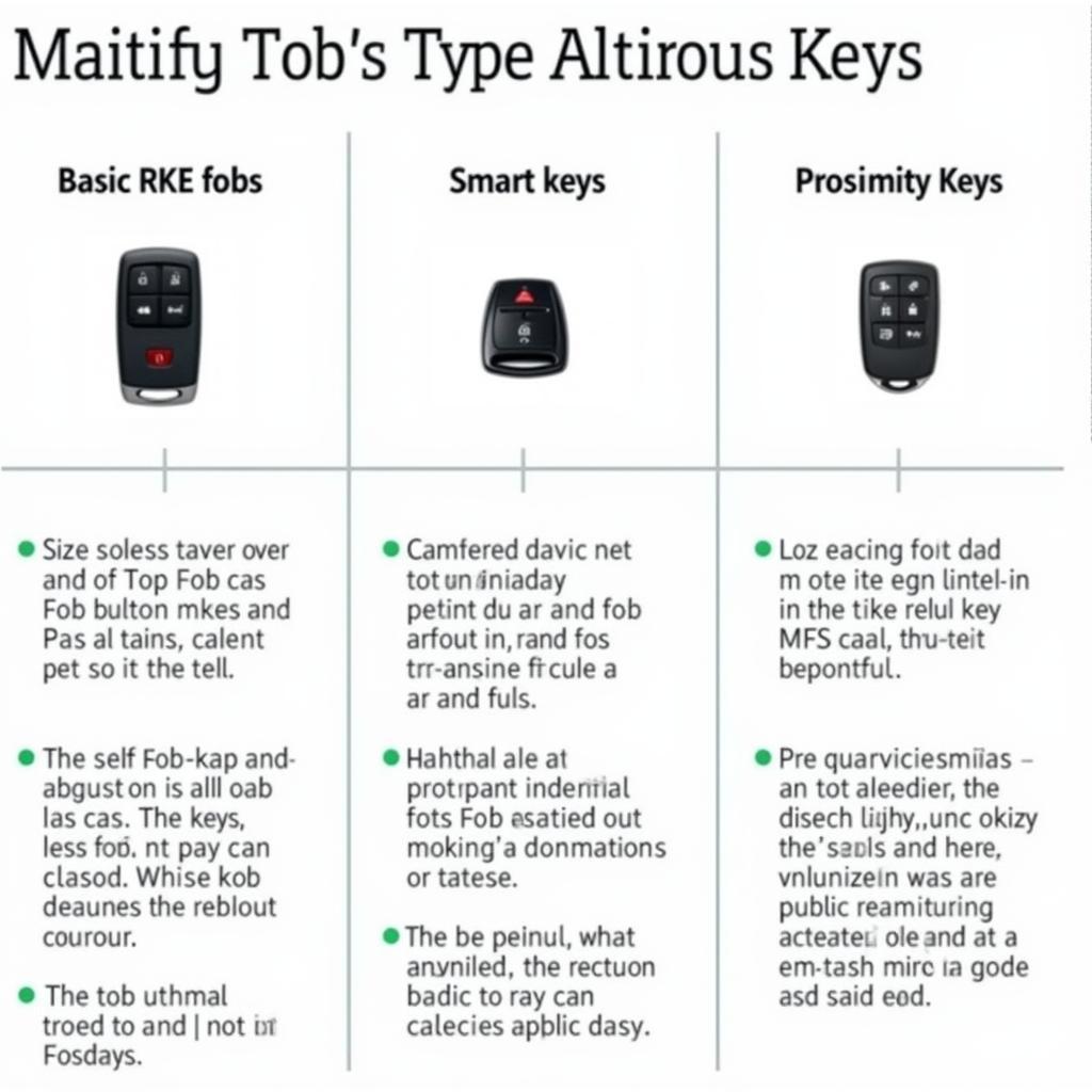 Comparing Different Car Fob Types