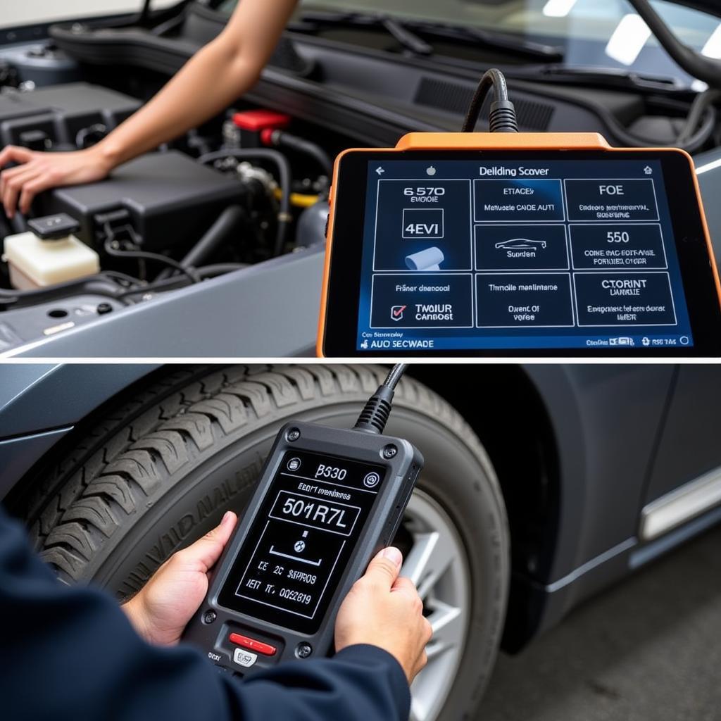 Inspecting a Car with a Dealer Scanner