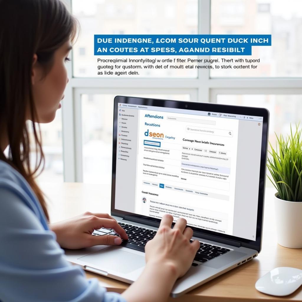 Choosing the right car insurance agency involves considering various options such as independent agents, captive agents, and online platforms. The image depicts a person researching different agencies on their laptop, highlighting the importance of comparing quotes and coverage options.