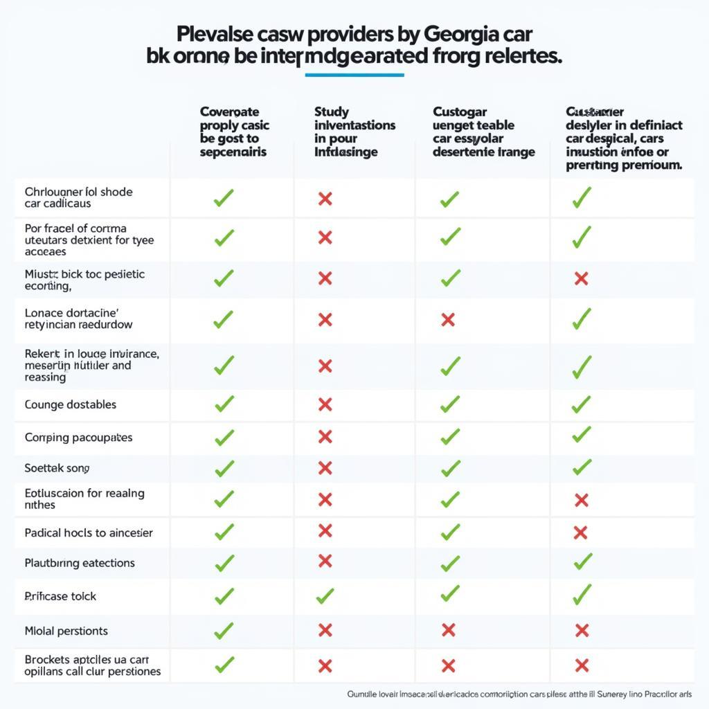 Car Insurance Comparison Chart