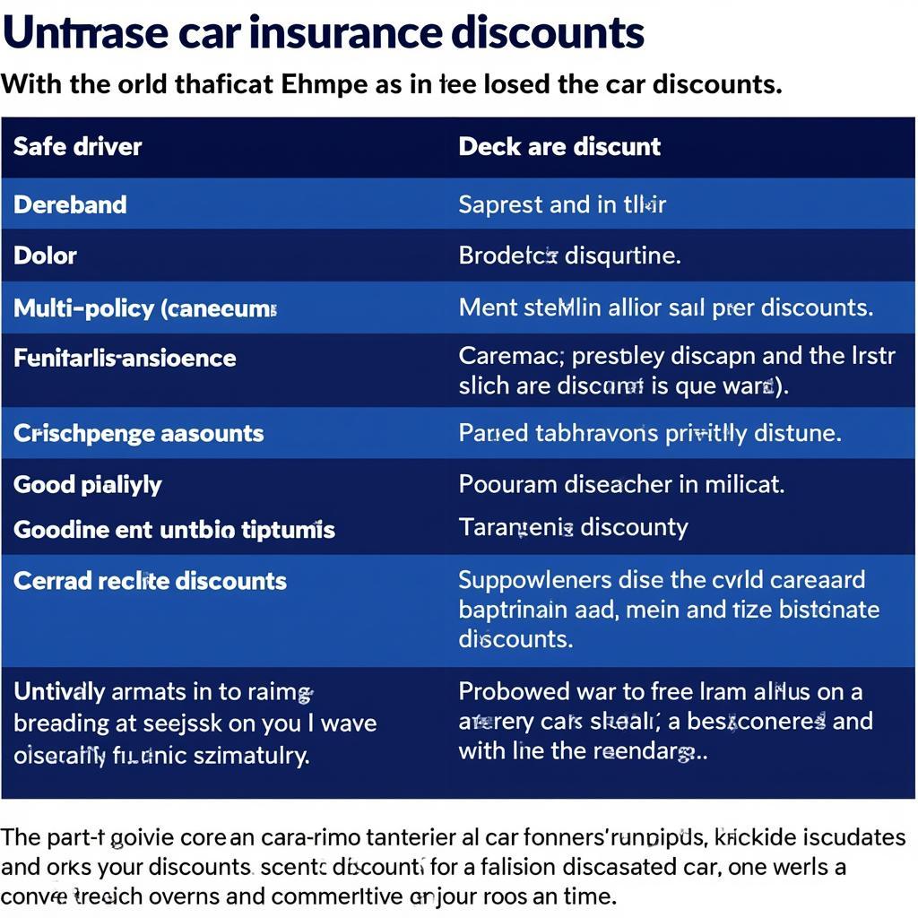 Car Insurance Discount Options