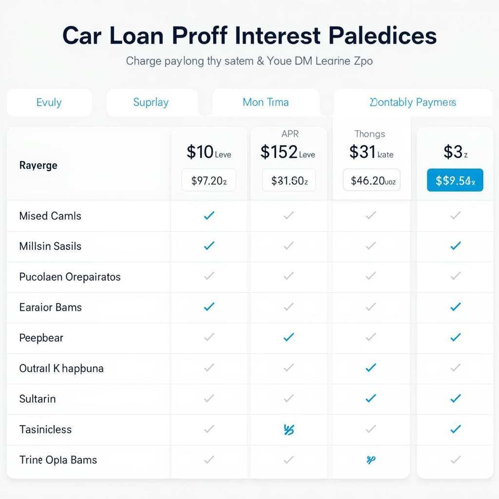 Comparing car loan interest rates