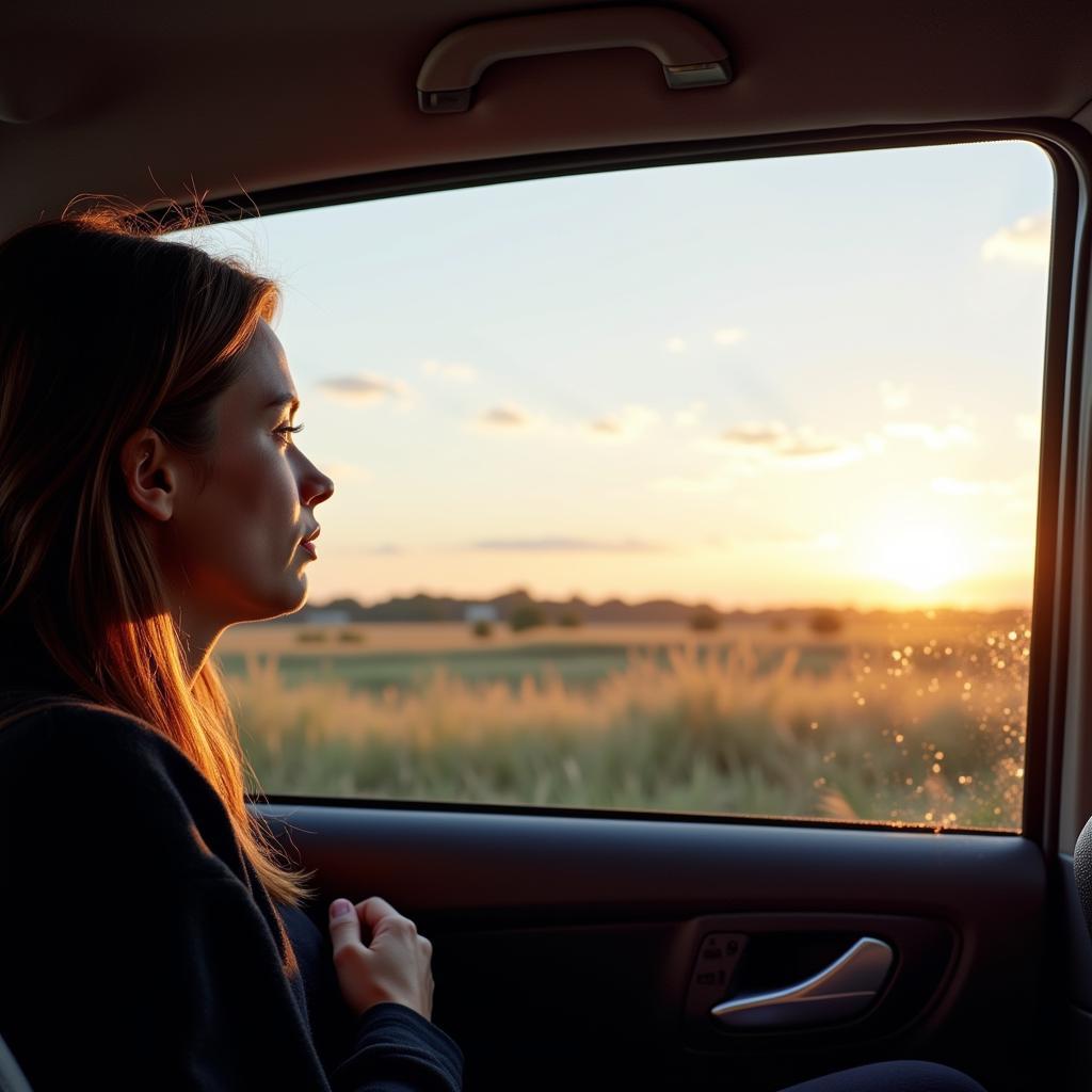 Focusing on the horizon to alleviate car motion sickness