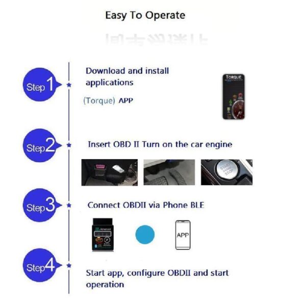 Car OBD2 Bluetooth Code Scanner Reader ELM327 Automotive Diagnostic Tool OBDII - Image 5