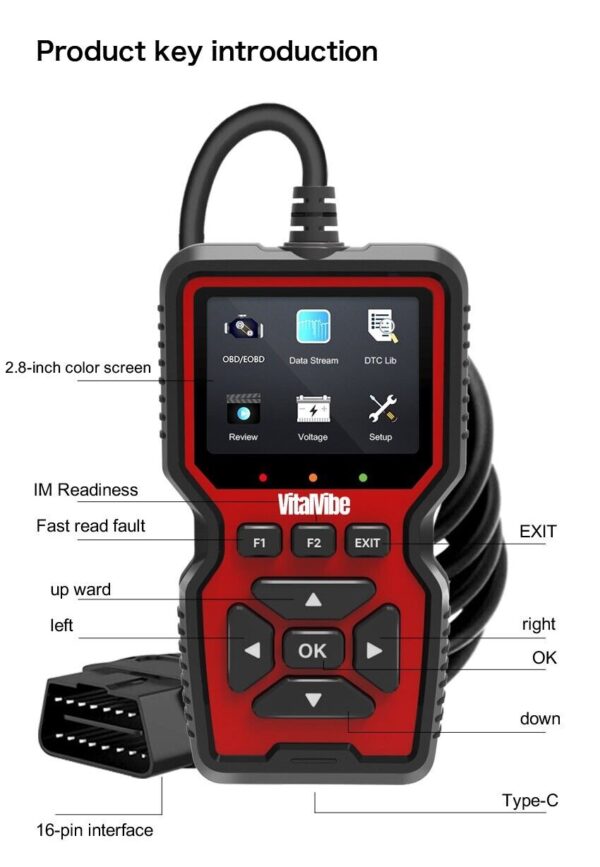 Car OBD2 Scanner - Automotive Diagnostic Tool for Engine Codes & More - Image 3