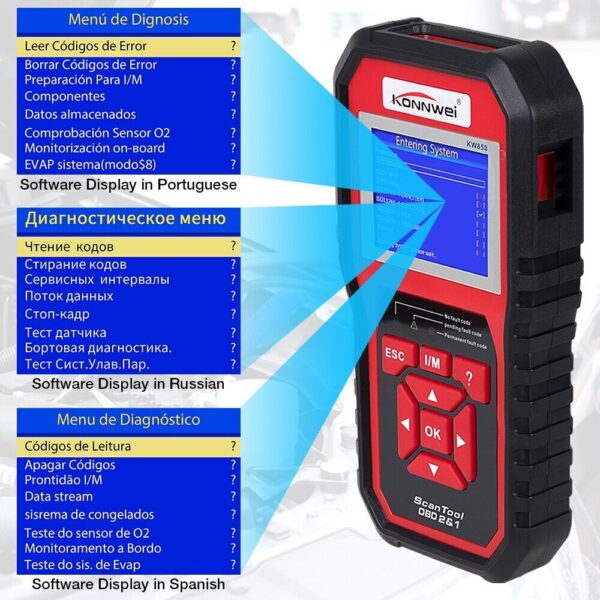 Car OBD2 Scanner Professional Diagnostic Tools Check Engine Code Reader Battery - Image 2