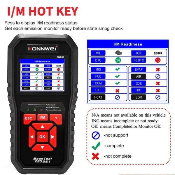 Car OBD2 Scanner Professional Diagnostic Tools Check Engine Code Reader Battery - Image 4