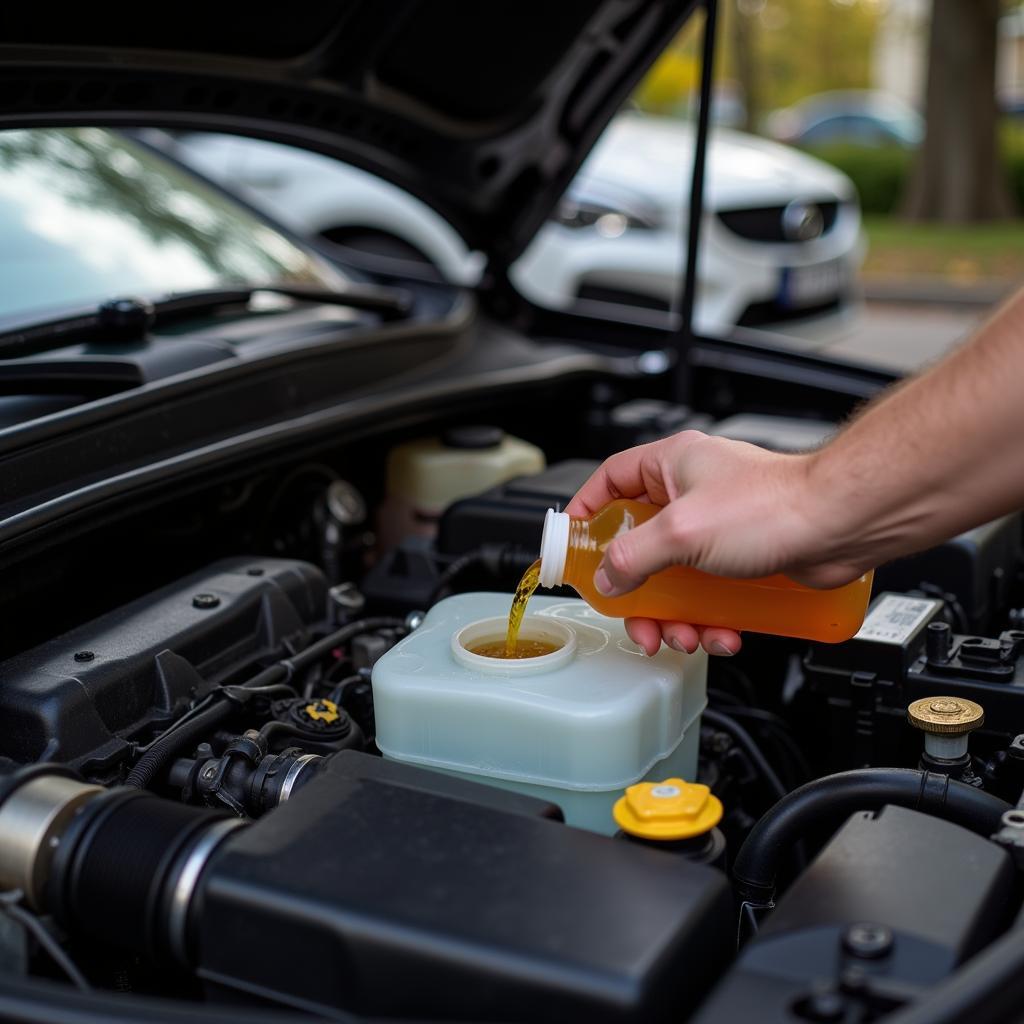 Adding Coolant to an Overheated Car