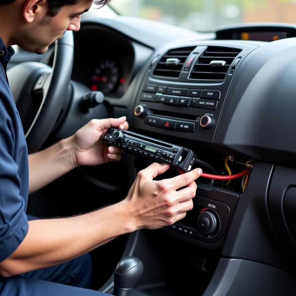 Car Radio Installation Process