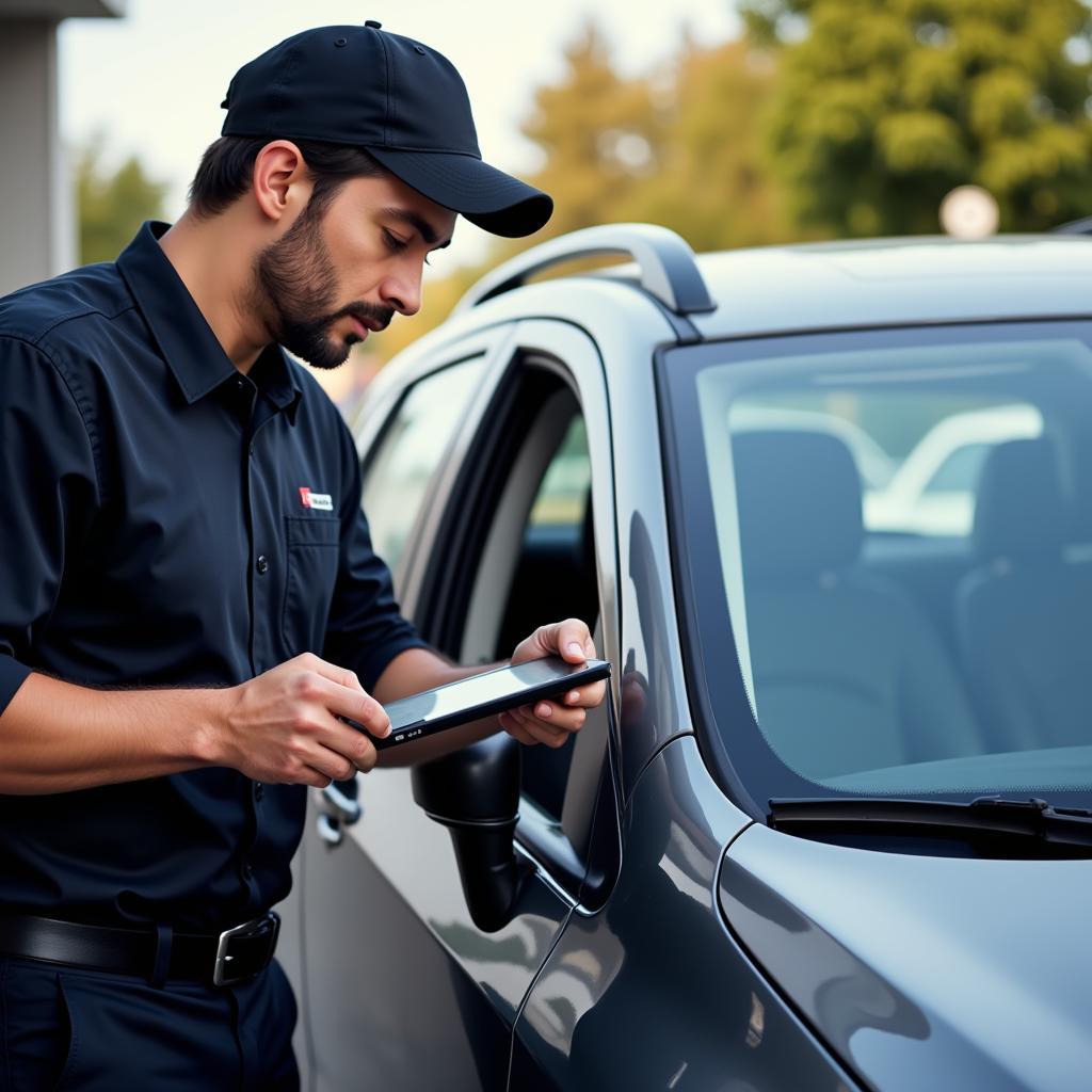 Rental Car Return Inspection at DFW Airport