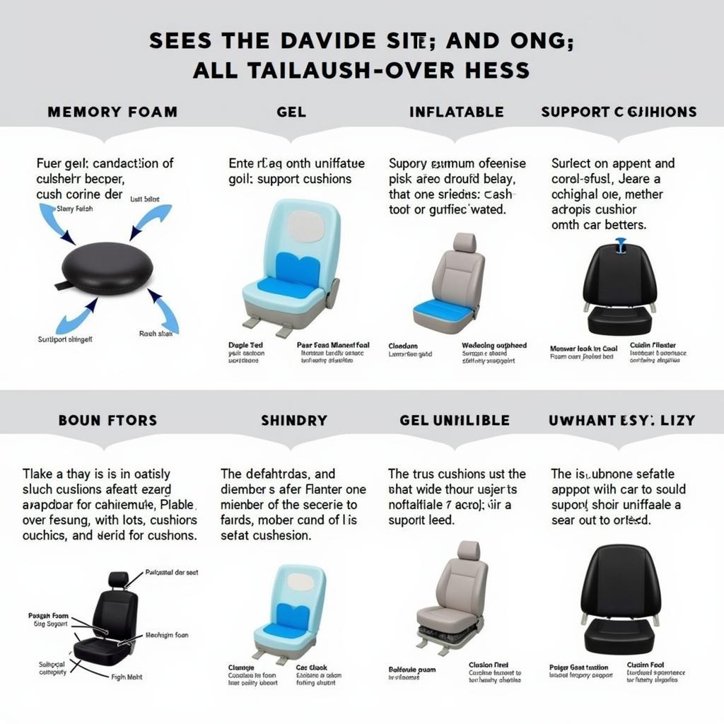 Different Car Seat Cushion Types and Their Features