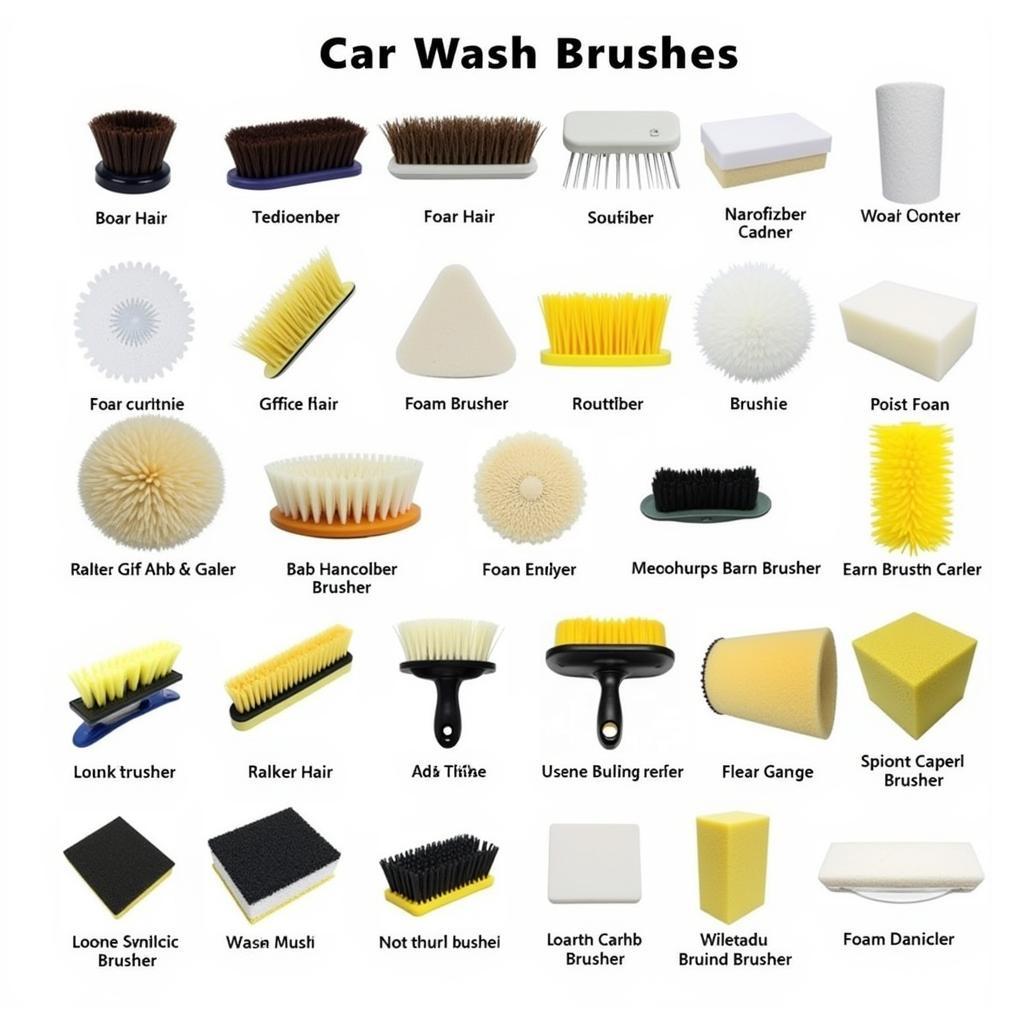 Variety of Car Wash Brushes for Different Needs