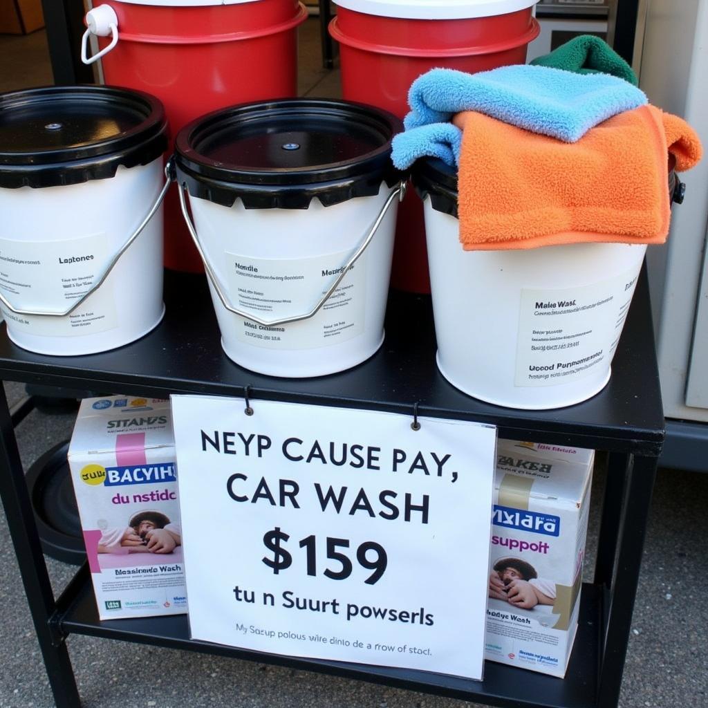 Essential supplies and signage for a successful car wash fundraiser