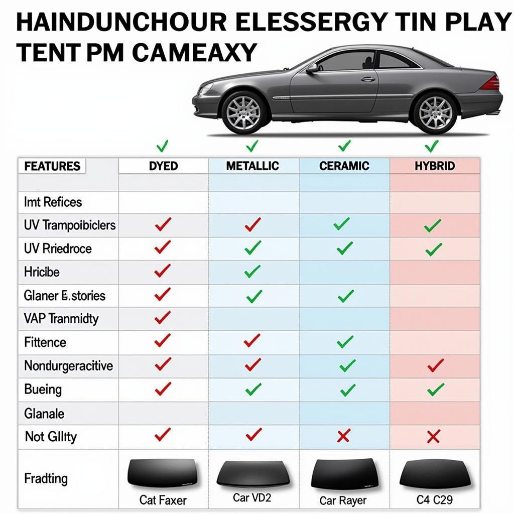 Car Window Tint Types Comparison