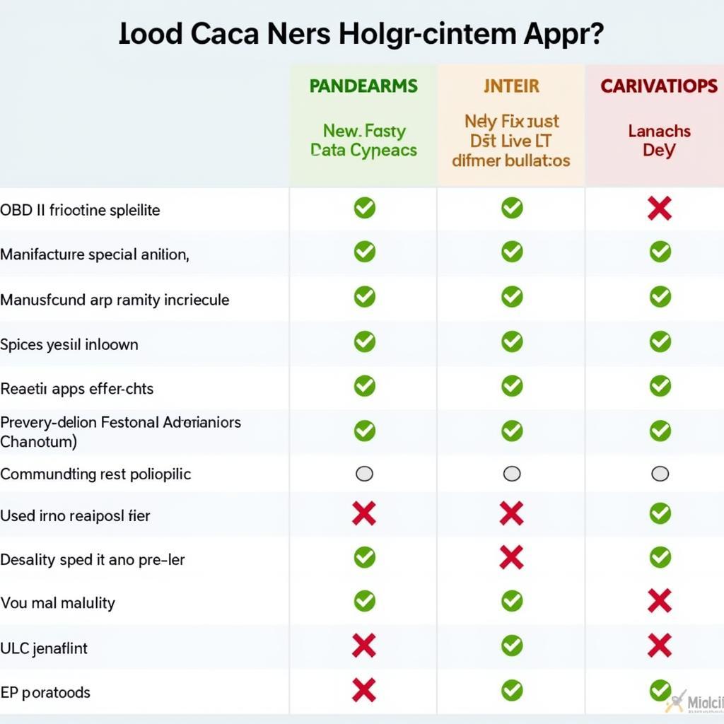 Comparing Different Cara Apps