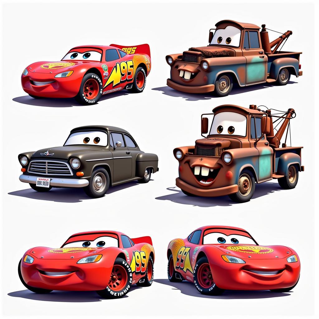 Cars characters reflecting automotive identities