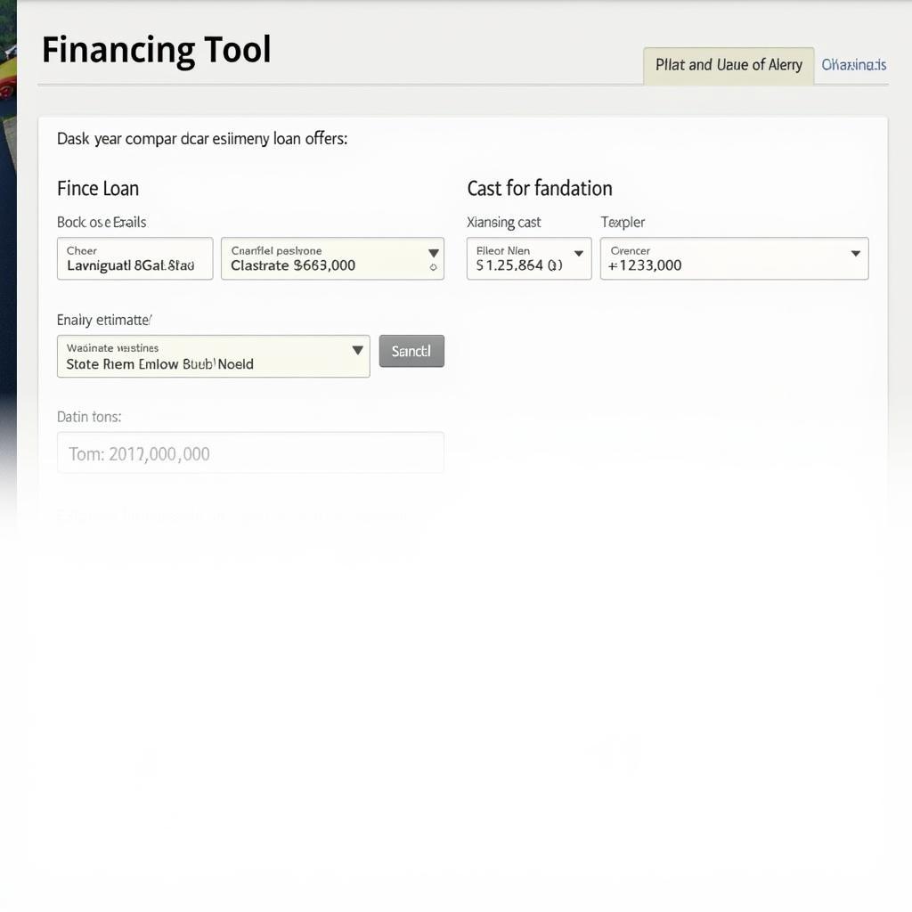 Cars.com USA Financing Tool Interface