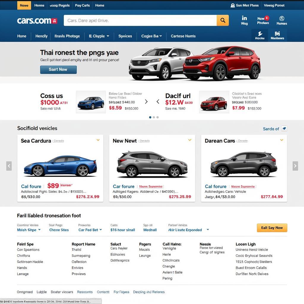 Cars.com USA Homepage Screenshot