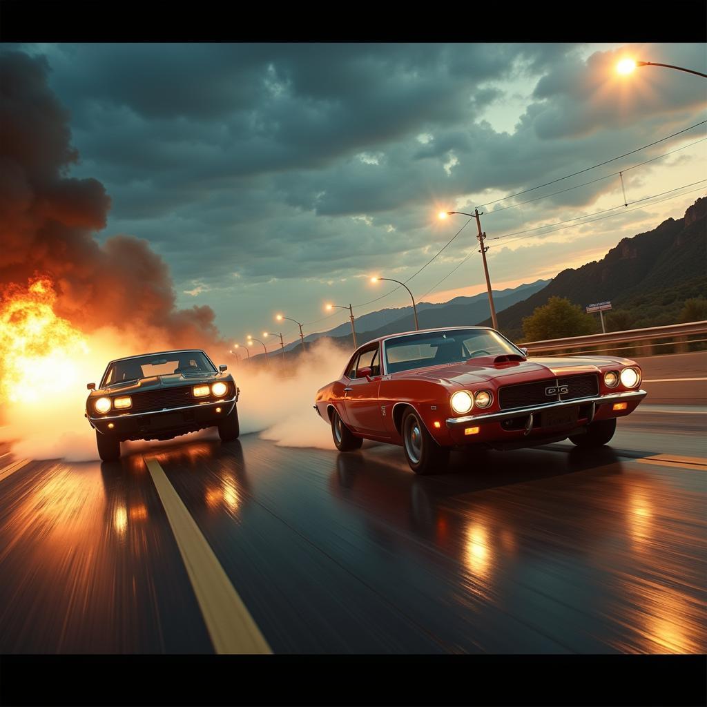 Cars movies chase scene