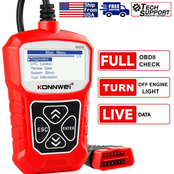 Check Engine Fault Code Reader OBD2 Automotive Scanner Car Diagnostic Scan Tool - Image 2