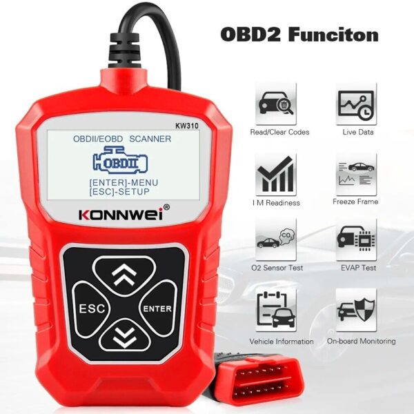 Check Engine Fault Code Reader OBD2 Automotive Scanner Car Diagnostic Scan Tool - Image 3