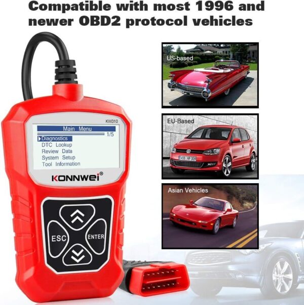 Check Engine Fault Code Reader OBD2 Automotive Scanner Car Diagnostic Scan Tool - Image 6